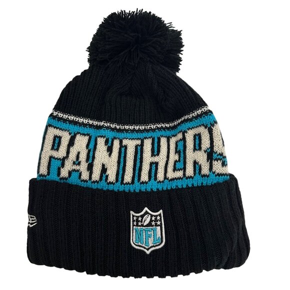 New Era On Field Carolina Panthers NFL Removeable Pom Beanie Football Athleisure - Picture 2 of 8